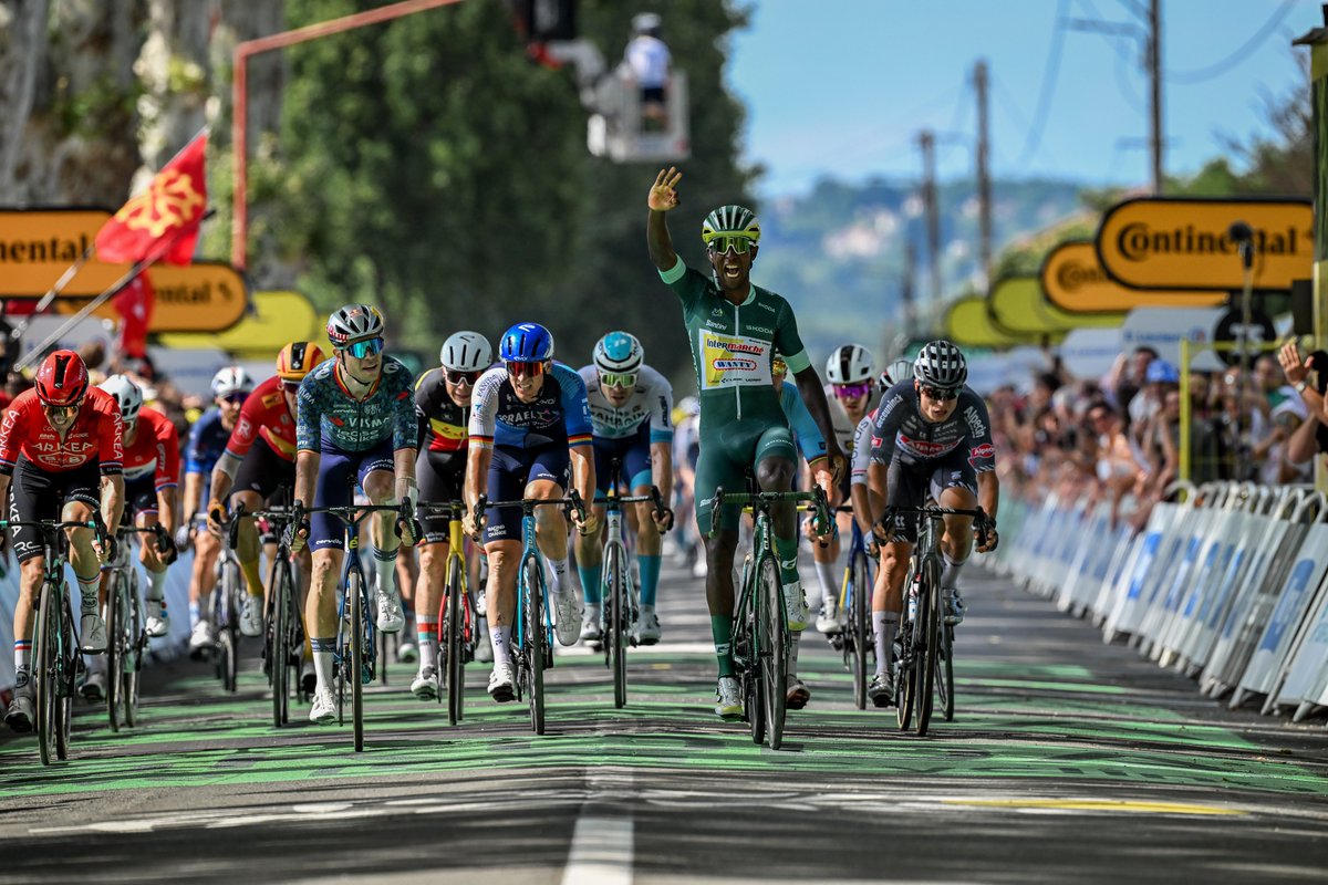 LeTour's tweet photo. Ladies and gentlemen, Mister Biniam Girmay ⭐️

#TDF2024 https://t.co/ol9KpCapSt