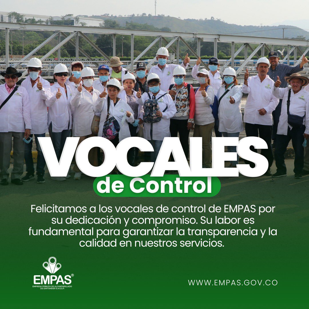 Empassa_Oficial's tweet photo. #VocalesDeControl hoy exaltamos la labor que realizan a diario en sus comunidades. Desde #EMPAS agradecemos ser ese puente de comunicación que nos une, entendemos que ser voceros y gestionar acciones por el bien de todos no es tarea fácil, valoramos su empuje #FelizDía 💚 https://t.co/tMZl5bBSwW
