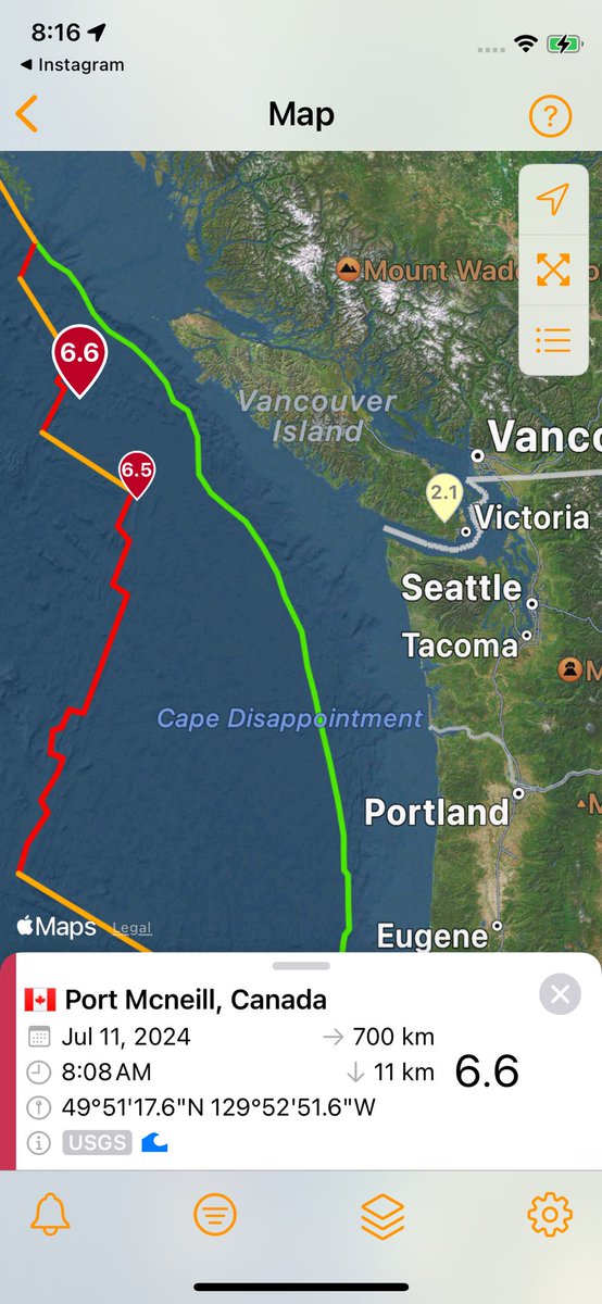 jodyvance's tweet photo. My #quakefeed - anyone feel these? #bcquake https://t.co/nyMboancjs