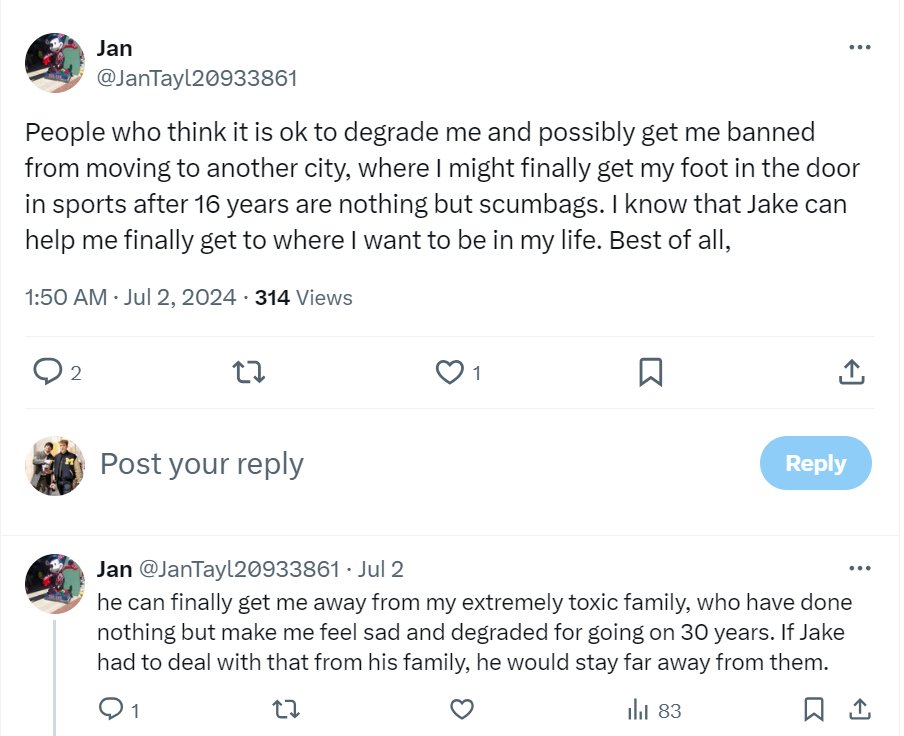 barzyyx13's tweet photo. Hey @Canucks please have this woman banned. She stalks Jake Debrusk and the Bruins had to get a restraining order on her and is banned from the Garden and their practice arena. She's already planning on moving to Vancouver and go to games to continue stalking him. https://t.co/o5yy5Ye67P