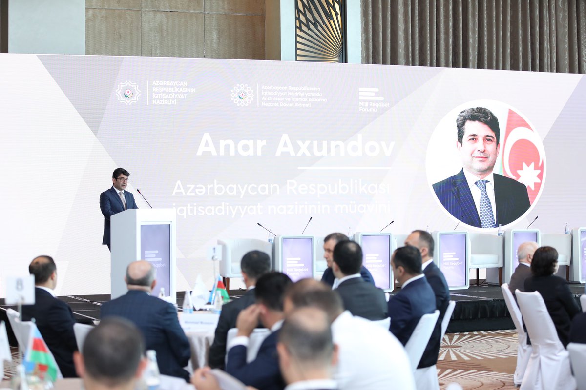 MammadAbbasbey1's tweet image. The State Service for Antimonopoly and Consumer Market Control initiated the first National Competition Forum in our country.

During the forum, we emphasized the special significance of the newly enacted #CompetitionCode among the reforms aimed at realizing our country's
