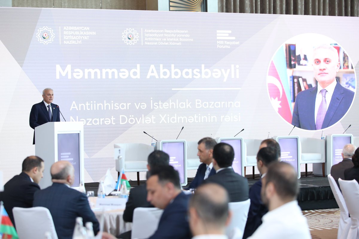 MammadAbbasbey1's tweet image. The State Service for Antimonopoly and Consumer Market Control initiated the first National Competition Forum in our country.

During the forum, we emphasized the special significance of the newly enacted #CompetitionCode among the reforms aimed at realizing our country's
