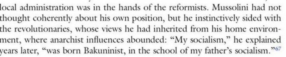UndeadAhmd's tweet photo. @HuskMelon6619 @NessScissors @JenksJackman According to balabanoff and his own confession, he wasn’t a Marxist and didn���t have an adequate background on such matters.

Mussolini was an anarchist. https://t.co/r3mrslsdQ0