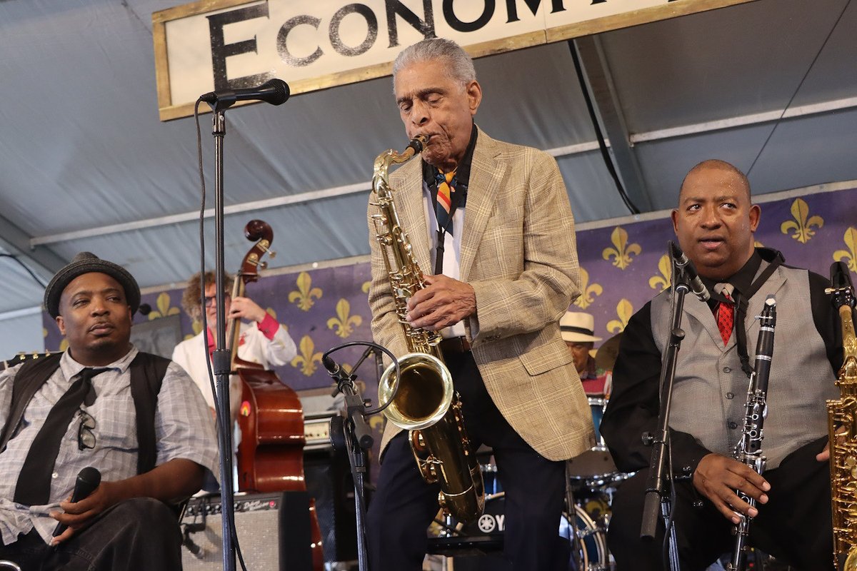 Wishing a very happy birthday to Charlie Gabriel, who is 92 years old today! 🎂

📷 Gabriel performing in the Economy Hall Tent at Jazz Fest 2024 by Demian Roberts