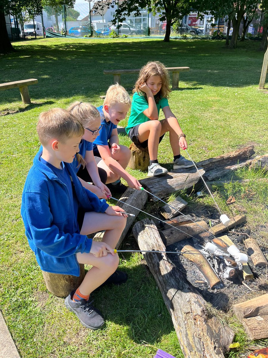 Smores at forest school club today! #forestschool #forestschoolactivities
