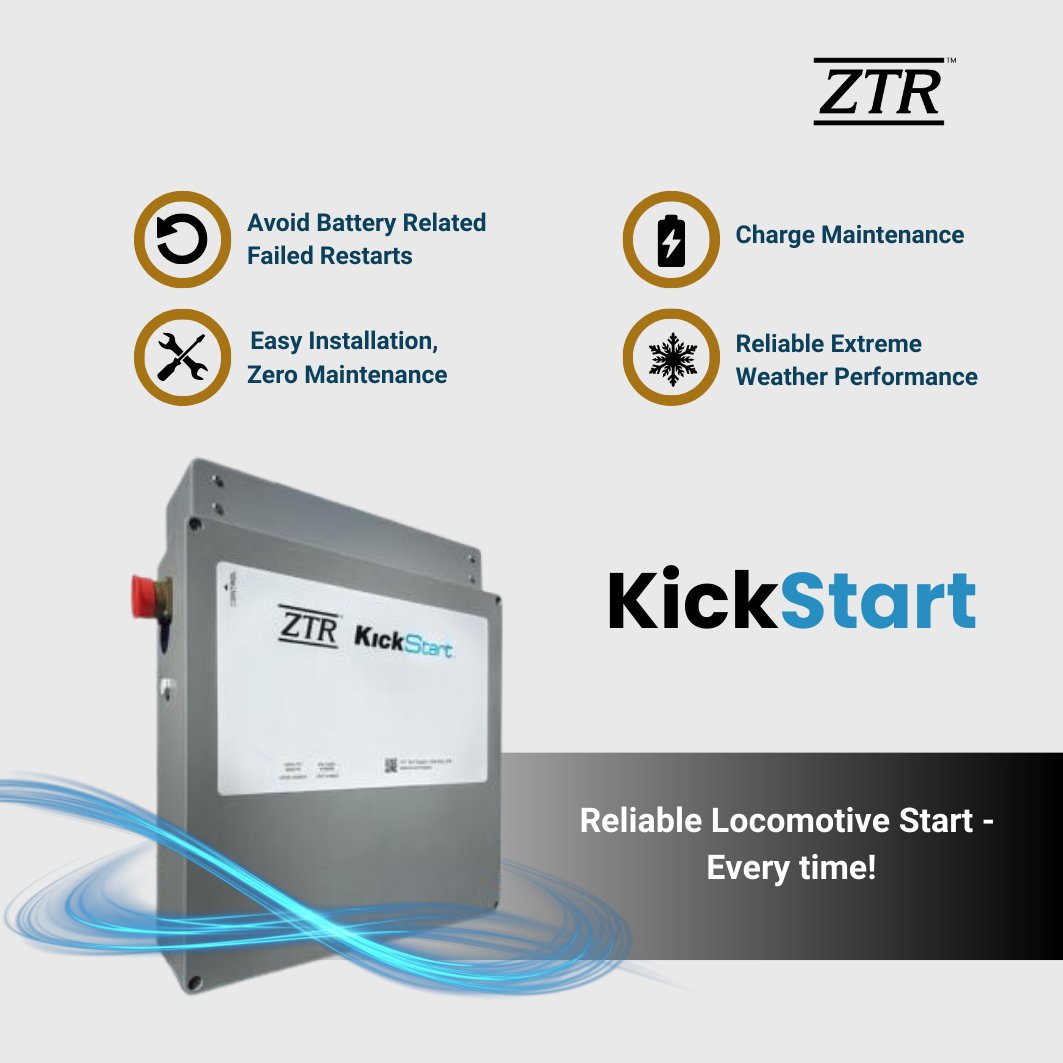Benefits at a Glance:
- Boost Battery Life
- Significantly reduced dead-won’t-start (DWS) events
- Lower maintenance costs

Click here to learn more about KickStart - ztr.com/product/kickst…

#Locomotivetechnology #RailTech #LocomotiveInnovation #RailEfficiency #KickStart #ZTR