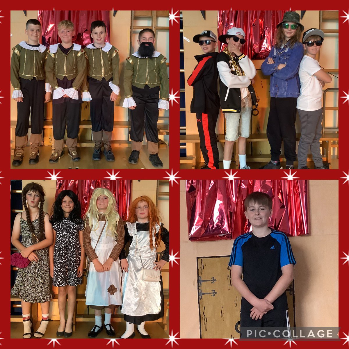NewInnPrimary's tweet photo. Well, that’s a wrap! A massive well done to Year 6 on the amazing performance of their Leaver’s Concert ‘Shakespeare Rocks’. Nothing short of fantastic! Huge thanks to all the families who came to support us, provided costumes and helped us learn our lines! Diolch! #Superstars https://t.co/HgYiO4fS6b