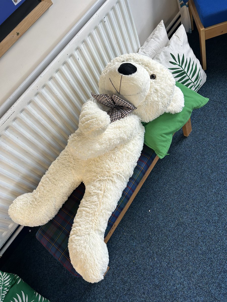 Our soon-to-be-named bear is having one last sleep in the Year 1 classroom before they head off to their new home tomorrow! Thanks so much for your support, we have raised an amazing £95!! @ComberbachMrsY <a href="/comberbach_FOCS/">Friends of Comberbach School</a>