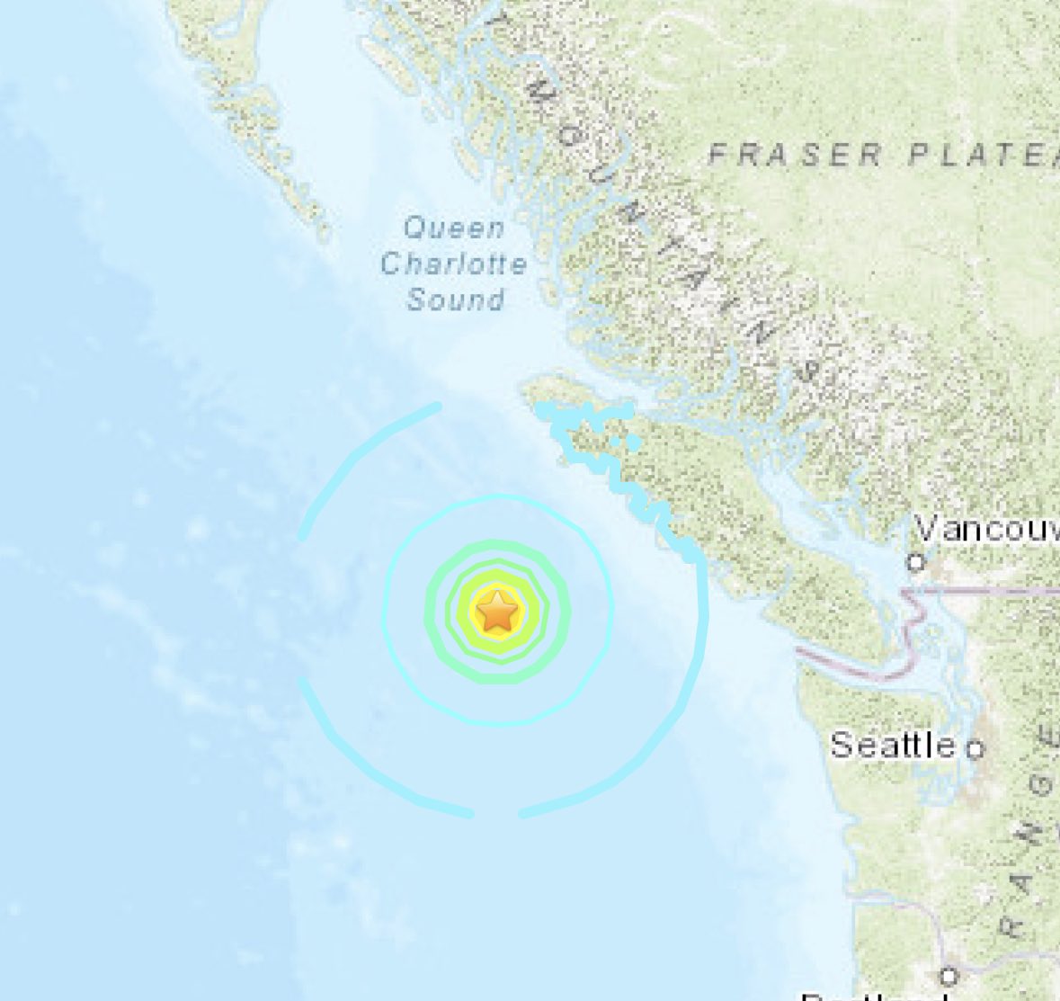 USGS ShakeAlert (@usgs_shakealert) on Twitter photo Good morning Washington state! Did you feel the magnitude 6.4 quake about 130 mi (209 km) southwest of Port McNeill, Canada at 8:08 am? The #ShakeAlert system was activated. See: earthquake.usgs.gov/earthquakes/ev⦠<a href="/waShakeOut/">Washington ShakeOut</a> <a href="/PNSN1/">PNSN</a> <a href="/waEMD/">WA Emergency Management</a> <a href="/waDNR/">Washington State Dept. of Natural Resources</a> <a href="/NRCan/">Natural Resources</a> <a href="/FEMARegion10/">FEMA Region 10</a> Good morning Washington state! Did you feel the magnitude 6.4 quake about 130 mi (209 km) southwest of Port McNeill, Canada at 8:08 am? The #ShakeAlert system was activated. See: earthquake.usgs.gov/earthquakes/ev⦠<a href="/waShakeOut/">Washington ShakeOut</a> <a href="/PNSN1/">PNSN</a> <a href="/waEMD/">WA Emergency Management</a> <a href="/waDNR/">Washington State Dept. of Natural Resources</a> <a href="/NRCan/">Natural Resources</a> <a href="/FEMARegion10/">FEMA Region 10</a>