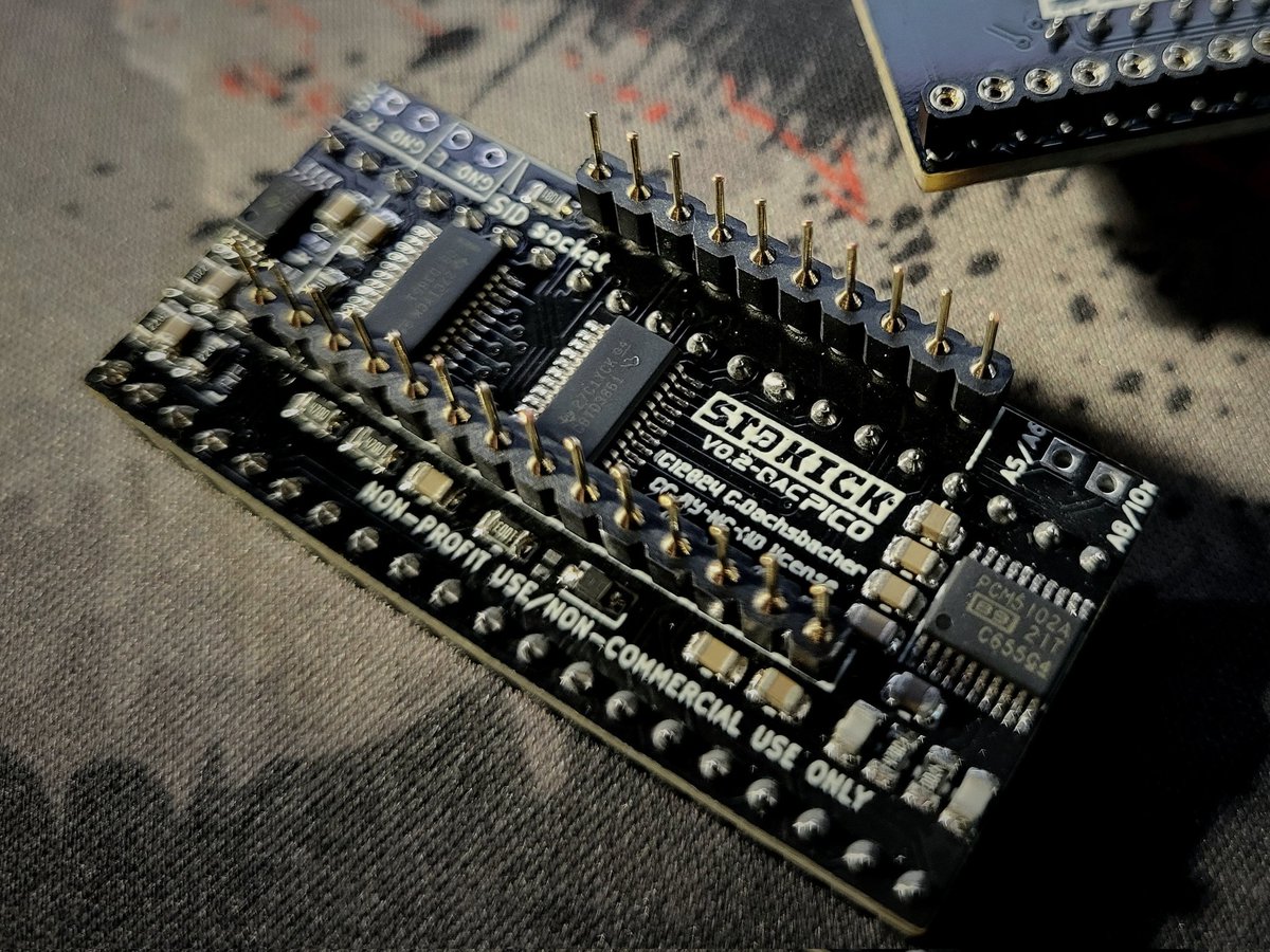 New version of the SIDKick Pico with integrated DAC on board. Another project with the #RaspberryPico.  Assembled, straight from <a href="/PCBWayOfficial/">PCBWay</a>. Nice. 

github.com/frntc/SIDKick-…

#SIDKickPico #SID #Commodore #C64