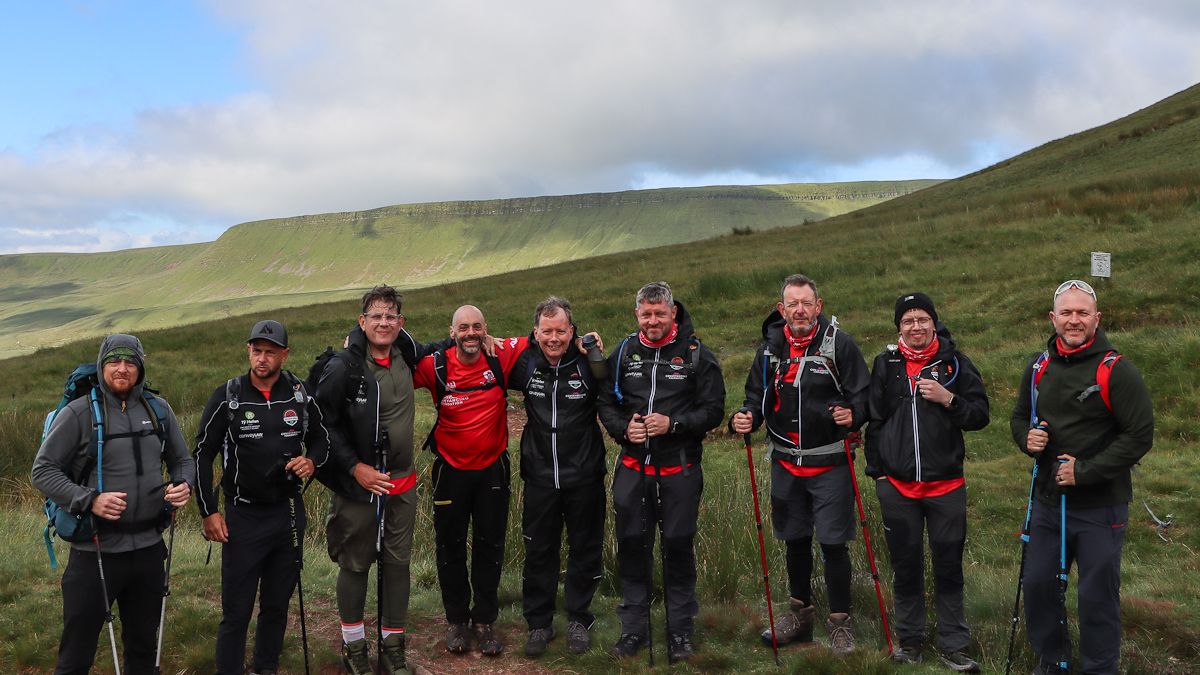 04:30 day 4 of the #bikeboatboot challenge for <a href="/tyhafan/">Tŷ Hafan Children's Hospice</a>. Our bodies and minds were tired. But this was the final day! And to start we had a 8 mile hike up from Brecon and between Cribyn and Fan-y-Big. 1657 feet climb that took 3 hours 17 mins.