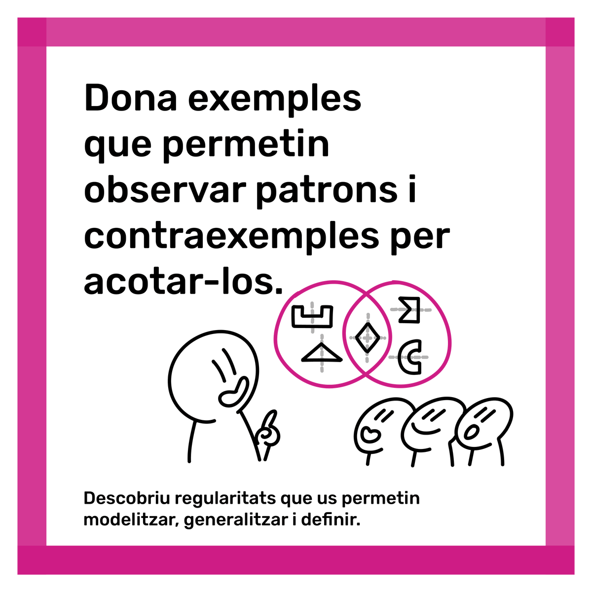 innovamat_cat's tweet photo. 9. Dona #exemples que permetin observar patrons i contraexemples per acotar-los
10. Procura que tots els alumnes tinguin moments de glòria #matemàtica https://t.co/n5F21syabH