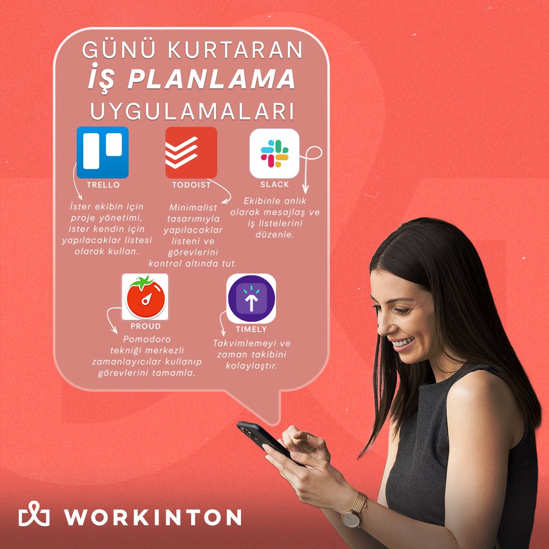 Workinton's tweet image. Günü kurtaran uygulamalarda bu ay senin için; İş listeni ve tüm günlük planlarını düzenleyebileceğin birbirinden farklı uygulamayı inceledik. 📝#Workinton #App #Planlama #Planning