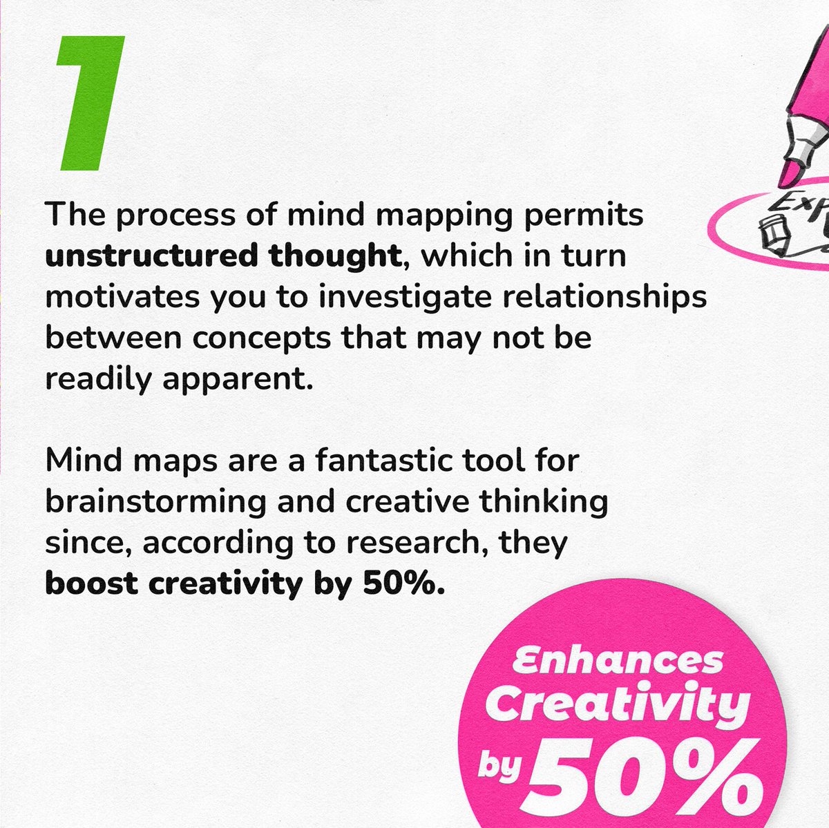wearecognitive's tweet image. 4 surprising benefits of #mindmapping! 

From the first issue of The Visual Thinking Toolkit, here are four amazing benefits that come with using #mindmaps. 

The Visual Thinking Toolkit is your weekly guide to visual thinking &amp;amp; better comms. Subscribe: vist.ly/3dieu