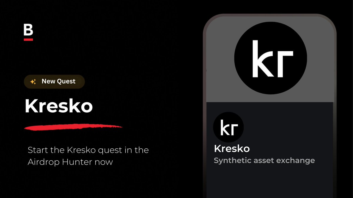 BanklessApp's tweet photo. 📢 New Airdrop Opp -- @kreskoxyz

Kresko is a synthetic asset exchange that enables the creation of arbitrary markets for any asset with an oracle price

Find out why we're watching below ⏬

Start hunting now:
https://t.co/dXdMLFicrD https://t.co/6RHWZN8P2E