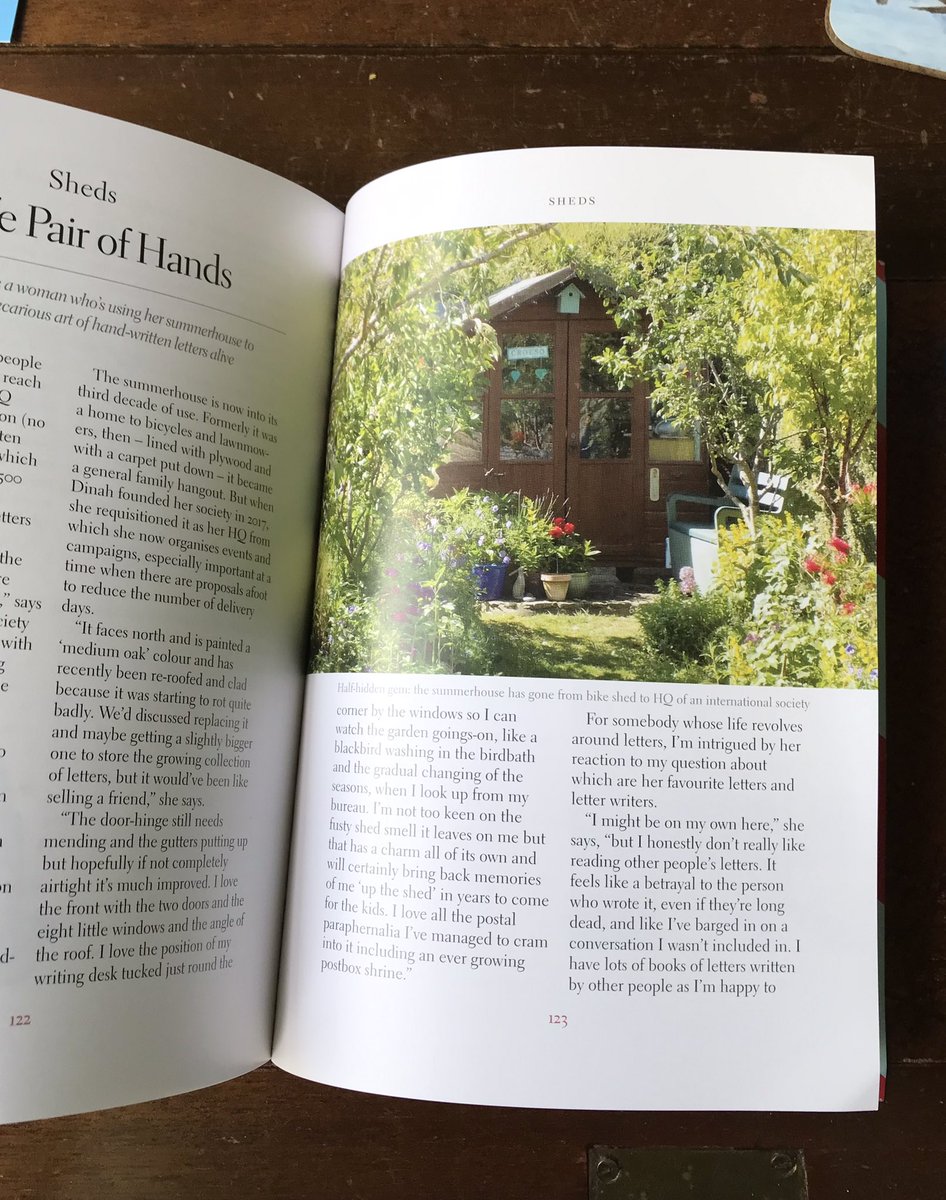 letterappsoc's tweet photo. It’s the Letter Writing Shed in the @idler in the Letter Writing Shed! Thanks everso to Alex Johnson (no relation) for getting THLAS HQ such a wonderful feature in such a wonderful publication! ☺️🏡📰🐌✉️❤️ https://t.co/fcBdyKItjC