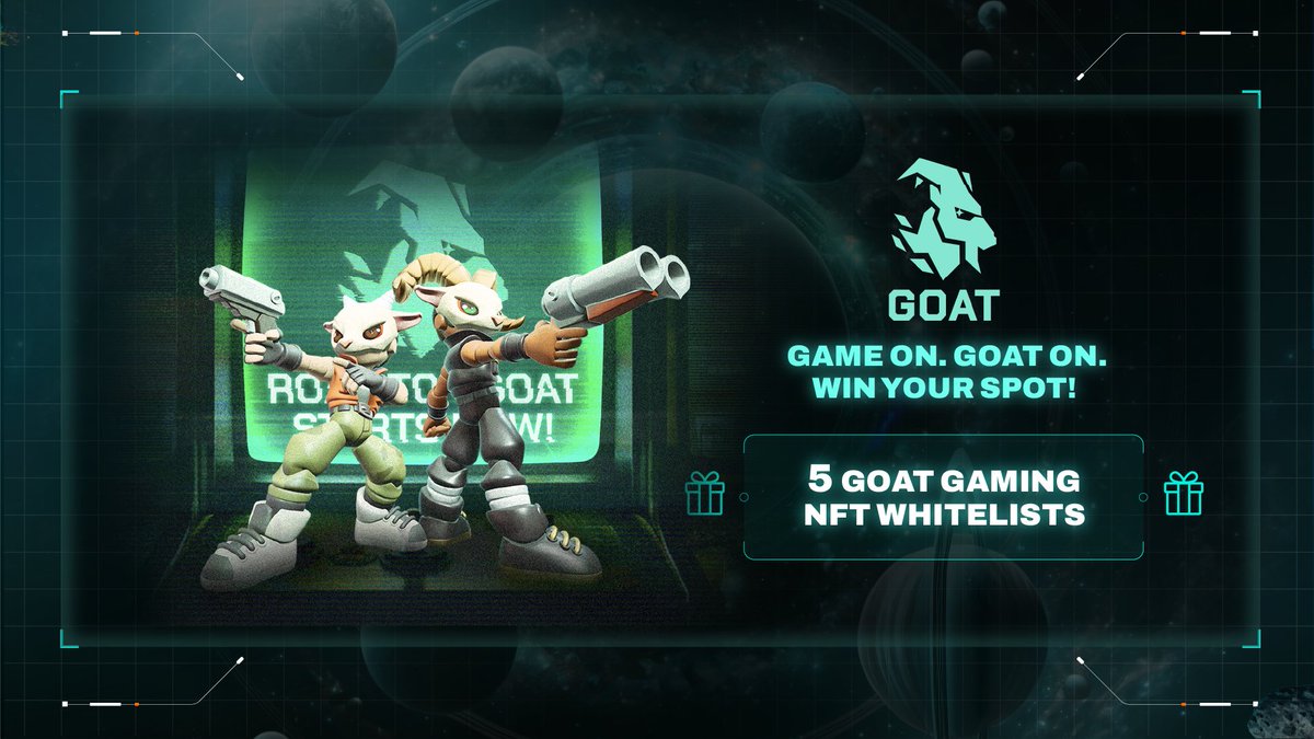Space3_gg's tweet image. 🐐 Bored of baa-sic games? @playgoatgaming on #Space3 is the cheesiest play-to-earn fun around!  

🎁 Reward: 5 GOAT Gaming NFT whitelists  

GOAT Gaming is a gamer's paradise ☁️ It's the ultimate platform to play, compete, and win anytime, anywhere. Hundreds of curated games…