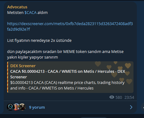 İnsider da bizim TG de 

2 gün önce aldık $CACA 2x