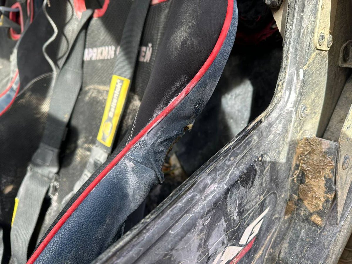 ZappaOMatic's tweet photo. #SWR2024: Defending T3 winner Sergei Kariakin's car caught fire during the Stage 7 liaison after some piping overheated. It was extinguished before further damage occurred. https://t.co/XVPxC1dcc6