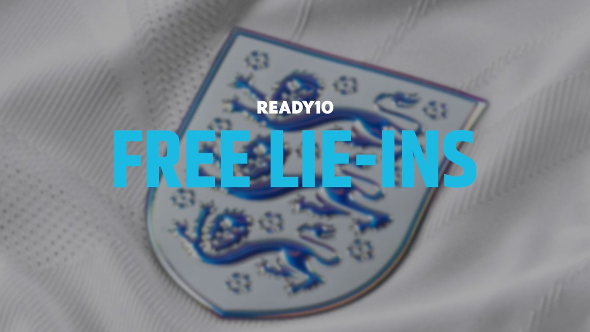 Ready10 (@ready10) on Twitter photo FREE LIE INS: There’s the small matter of a MAJOR sporting moment happening on Sunday (the football one, not the tennis one).
Win or lose, we’re giving everyone at our gaff a free lie-in ( 🦁🦁🦁) to make sure everyone has time to recover/order a <a href="/McDonaldsUK/">McDonald's UK</a> 's breakfast in bed FREE LIE INS: There’s the small matter of a MAJOR sporting moment happening on Sunday (the football one, not the tennis one).
Win or lose, we’re giving everyone at our gaff a free lie-in ( 🦁🦁🦁) to make sure everyone has time to recover/order a <a href="/McDonaldsUK/">McDonald's UK</a> 's breakfast in bed