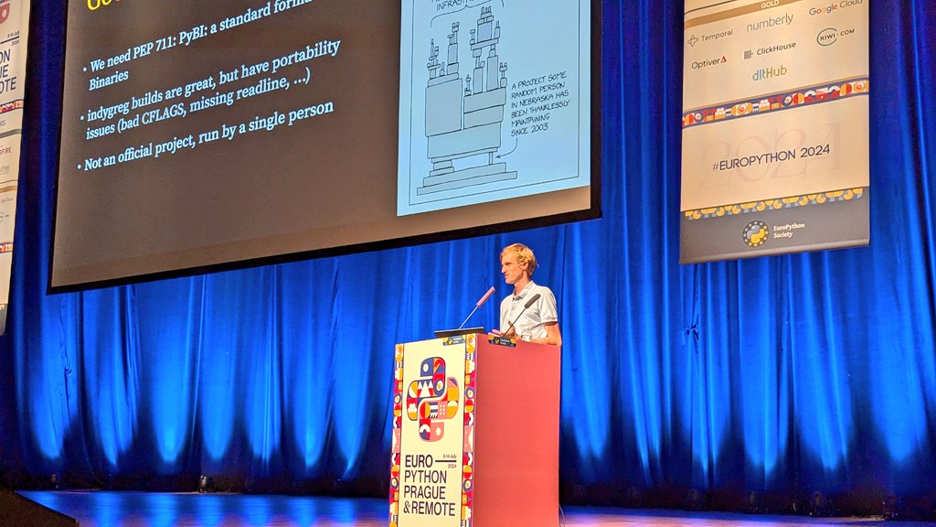 pauloxnet's tweet image. Armin Ronacher is giving the today closing keynote of the EuroPython 2024 conference, entitled "The Catch in Rye: Seeding Change and Lessons Learned" in Prague 🇪🇺
Info 👇
ep2024.europython.eu/session/the-ca…
#EuroPython #EuroPython2024 #Python #packaging
CC @EuroPython @mitsuhiko @getsentry