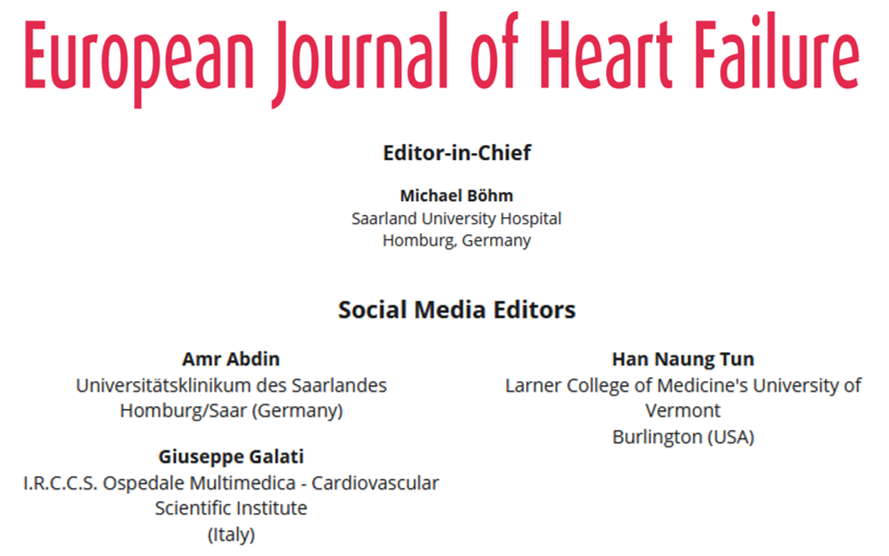 Looking forward to the new role as #EJHF #SocialMedia Editor  ➕<a href="/HanCardiomd/">Henry Han</a> <a href="/GiuseppeGalati_/">Giuseppe Galati</a>  with M. Böhm as <a href="/EJHFEiC/">EJHF Editor-in-Chief</a>  <a href="/ESC_Journals/">European Society of Cardiology Journals</a> <a href="/escardio/">European Society of Cardiology</a> <a href="/agamard_esc/">Alexandra Henry (Gamard)</a> 
💪Let's spread the #heartfailure science 😀 #HF #Science <a href="/HFA_President/">HFAPresident</a> <a href="/WilfriedMullens/">Wilfried Mullens</a> <a href="/DGK_org/">Deutsche Gesellschaft für Kardiologie</a>