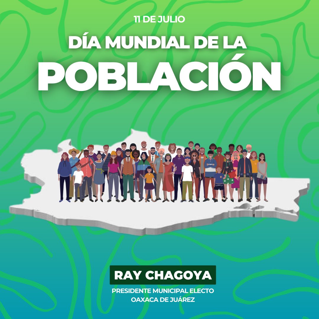 raychagoya's tweet photo. ¡Día Mundial de la Población! 🌍
Conmemorar el Día Mundial de la Población nos impulsa a crear políticas que prioricen la salud, la educación y el desarrollo sostenible. Este día nos recuerda trabajar juntos por un futuro verde, combatiendo la contaminación y protegiendo nuestros recursos naturales.

#DíaMundialDeLaPoblación #OaxacaDeJuárez #PolíticasDePoblación #SaludYEducación #BienestarSocial #GobiernoMunicipal2025-2027