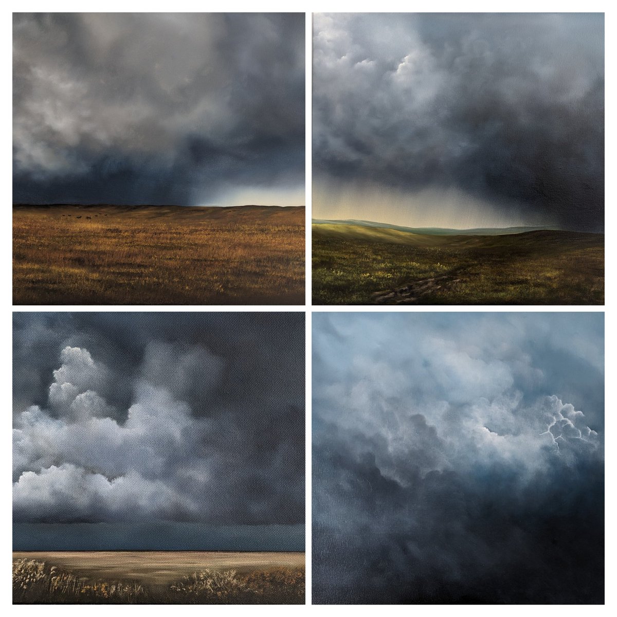 AmberBrunsart's tweet photo. Some of my original paintings that are currently available on my website ❤️
FREE UK Delivery and I also ship Internationally.

Wild Plains 20" x 24"
The Storms Haven 20" x 24"
Finding Solace 10" x 12"
Menacing Tempest 20" x 20"

©️ AmberBrunsdenArt 

https://t.co/zDSunIaoQk https://t.co/4m0oMVIAWx