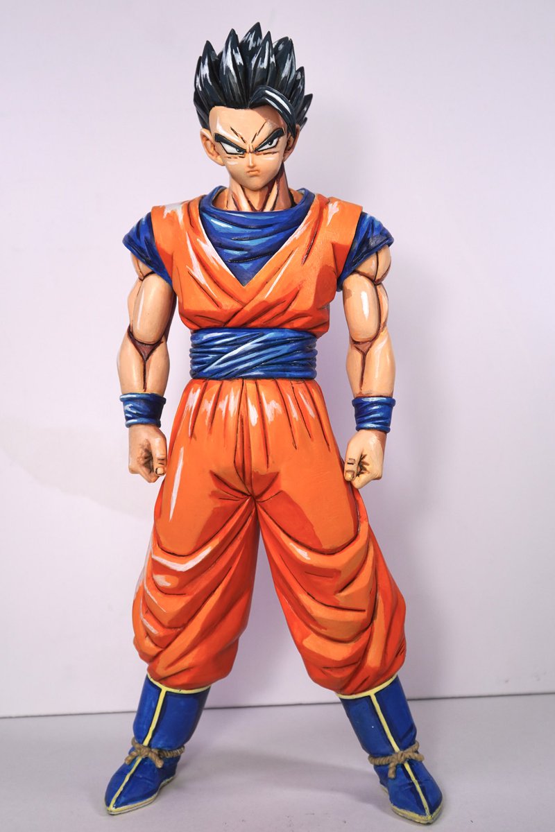 omniming's tweet photo. Anime style painting of Gohan from Dragon Ball Z. My first time doing this on an anime figure. 
#repaint #anime #DragonBall https://t.co/7KXeMtSSWs