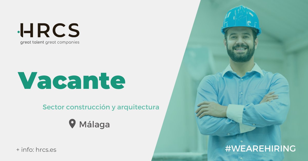 Desde HRCS buscamos a un/a 𝗜𝗻𝗴𝗲𝗻𝗶𝗲𝗿𝗼/𝗮 𝗦𝘂𝗽𝗲𝗿𝗶𝗼𝗿 para empresa constructora de ámbito nacional a su delegación de #Málaga Capital

¿Quieres saber más sobre esta oferta❓Entra aquí y envíanos tu CV ➡️hrcs.talentclue.com/es/node/108771…

#HRCS #HiringMálaga #EmpleoEnMálaga
