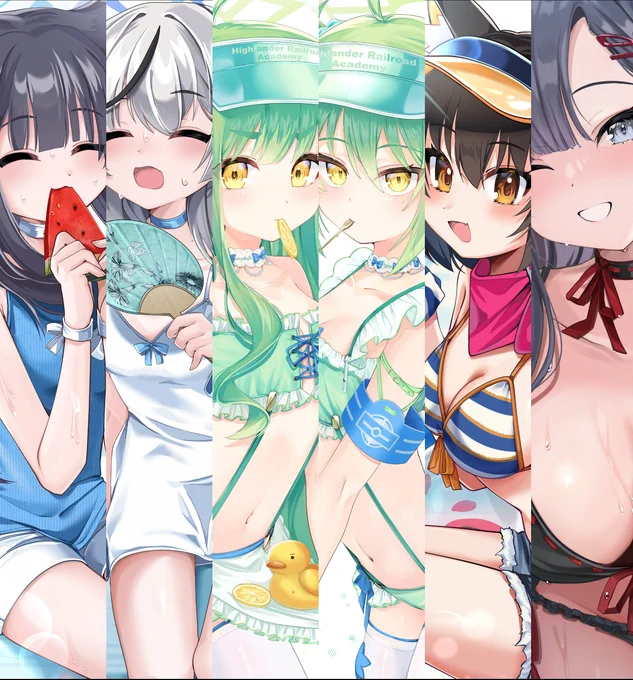 新刊サンプル③【7/15 COMIC CITY 福岡 60 青春の方舟】 A館 き34b「水着イラスト本」B5/28p/フルカラー/1,000円アスナとトキ多めです水着イラスト+過去投稿したイラストまとめ!表紙をサークルポスターにもしているので、欲しい方は当日お声がけください 