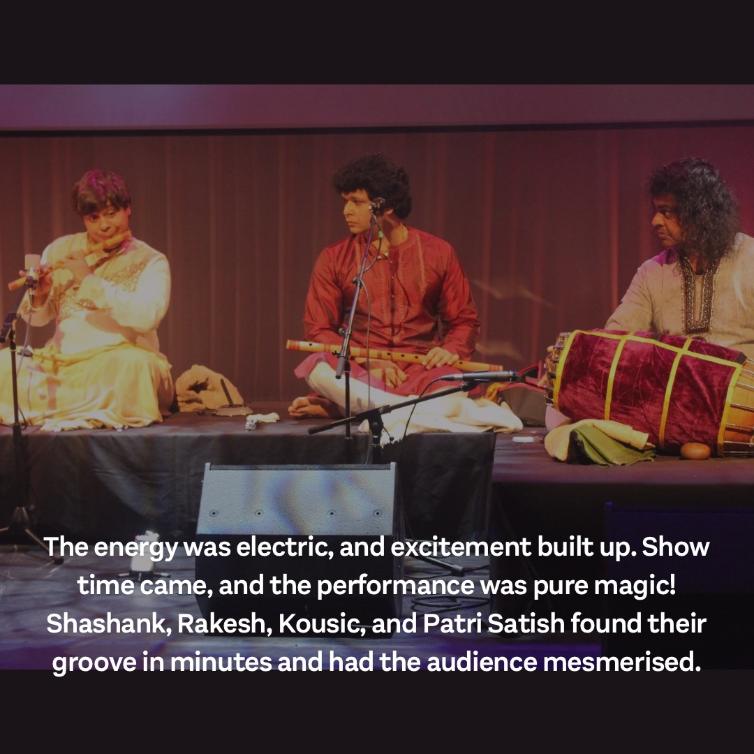 #MilapMemories

Breaking boundaries in Indian classical music!

Back in 2012, Milap brought together Carnatic &amp; Hindustani maestros Shashank Subramanyam &amp; Rakesh Chaurasia, with Patri Satish Kumar on mridangam &amp; Kousic Sen on tabla. 

<a href="/shashankflute/">Shashank Subramanyam</a> <a href="/Kousicsen/">KOUSIC</a>