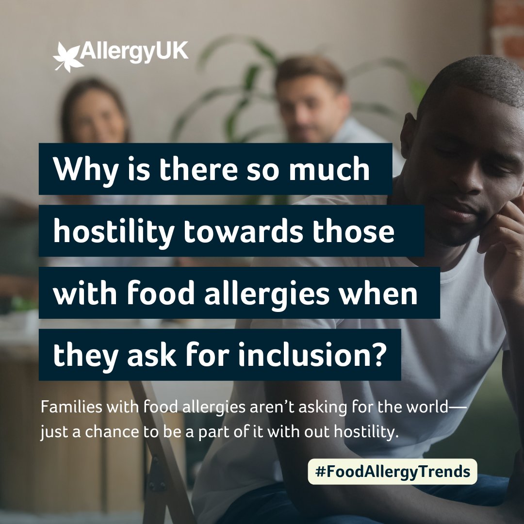 AllergyUK1's tweet photo. Why so much hostility towards those with food allergies? Recently, we’ve seen social posts/news articles raising awareness of food allergies and raising awareness and reporting how people want to be included only to be met with dismissive and ignorant comments. https://t.co/Ed3wNuv8gS