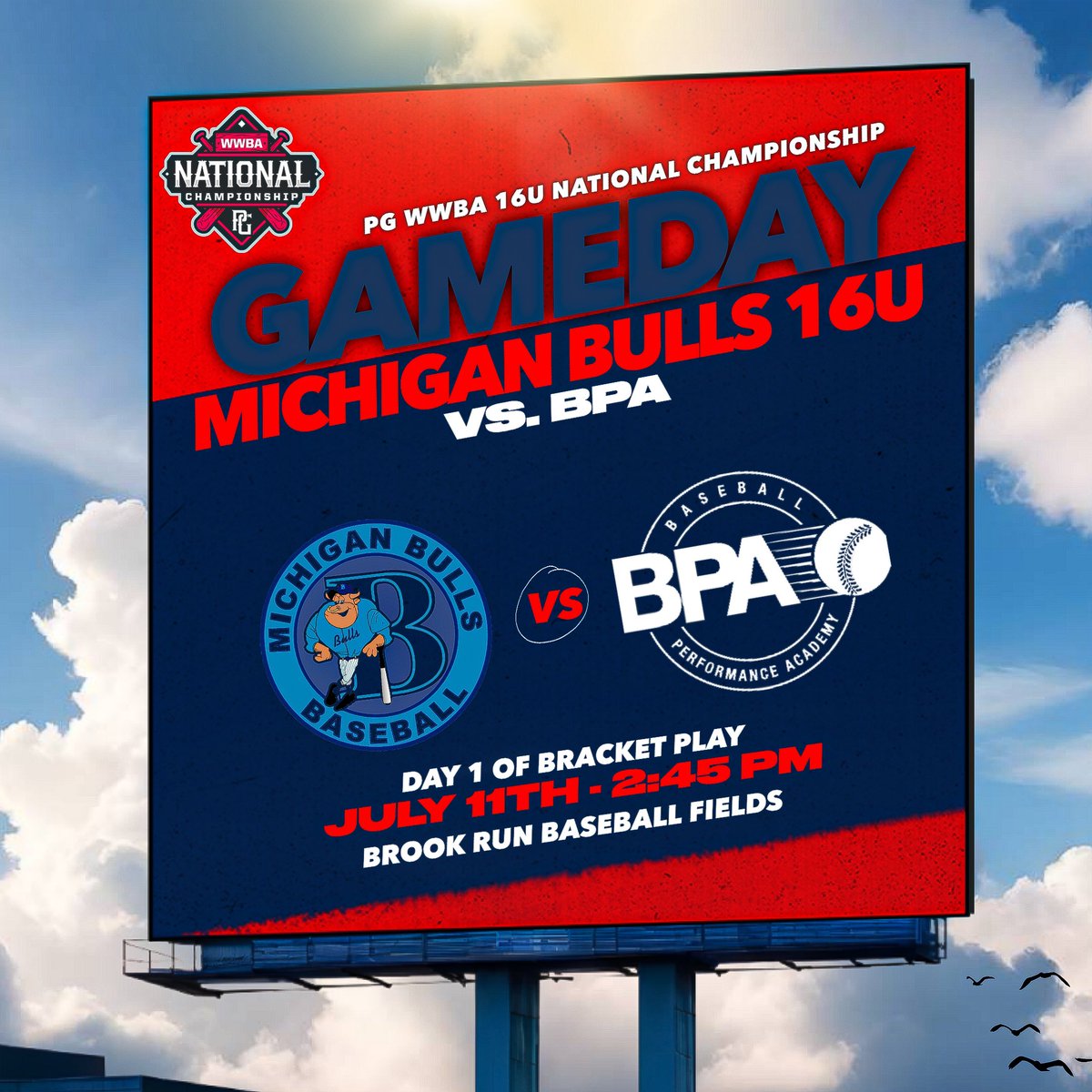 Michigan Bulls 17u - Hermelyn (@17umichbulls) on Twitter photo ITβS GAMEDAY! The Bulls enter bracket play as the #11 seed out of 463 teams! #SKO #WWBA <a href="/BullpenBaseball/">Bullpen Baseball</a> ITβS GAMEDAY! The Bulls enter bracket play as the #11 seed out of 463 teams! #SKO #WWBA <a href="/BullpenBaseball/">Bullpen Baseball</a>