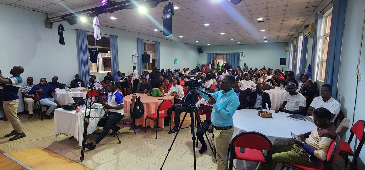 RCKSI's tweet photo. Its a full house today at fellowship today for the 5-Aside Football Draw! @RotaryKiwatule has brought fire to @RCKSI!! Who are you playing against? Dont miss all the action on Saturday 20th July at KCCA Grounds! #SportWithACause https://t.co/XbTrAYurtl