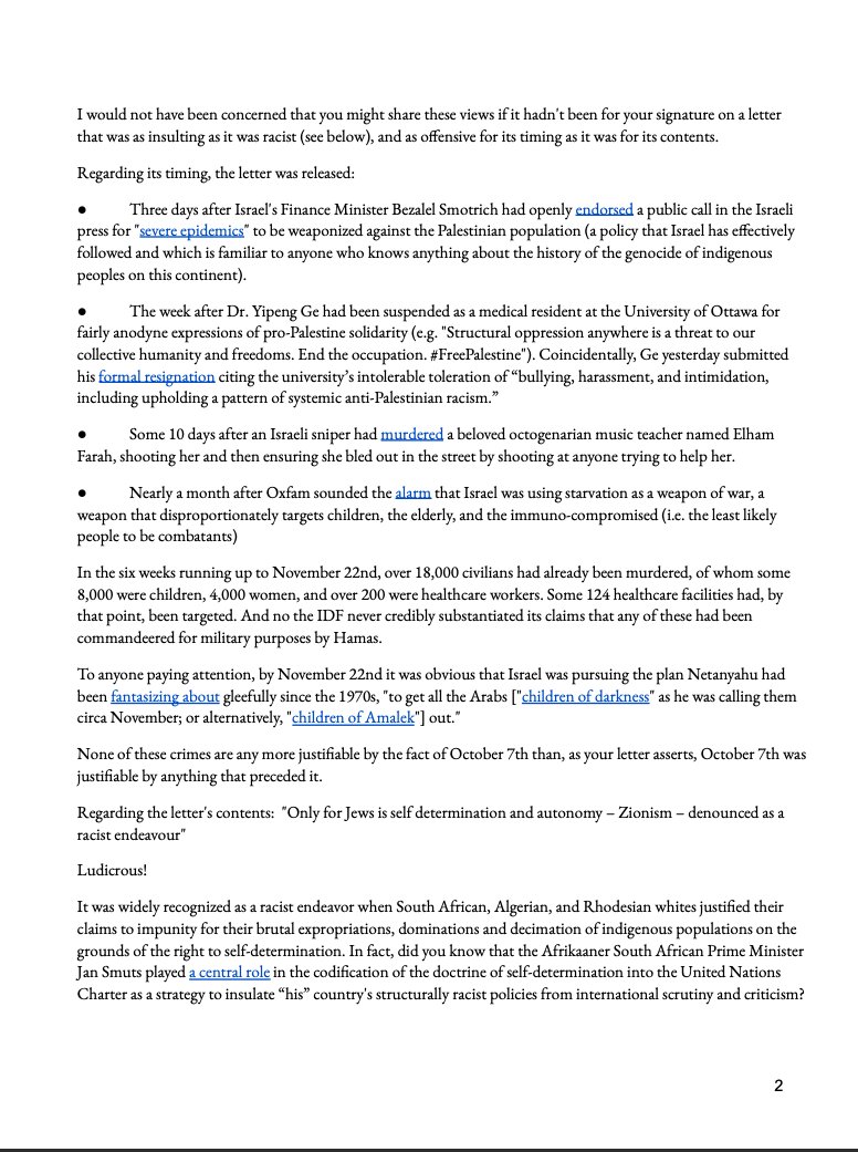 ELDV4Palestine's tweet photo. One of our members was dropped by their cardiologist in response to asking them about their @UofT colleague Thea Weisdorf's actions. 

The member shared the letter they sent in response, which has not received a reply in over a month. 

PDF: https://t.co/HYZkZo2k0R https://t.co/G6PwJYL1C0
