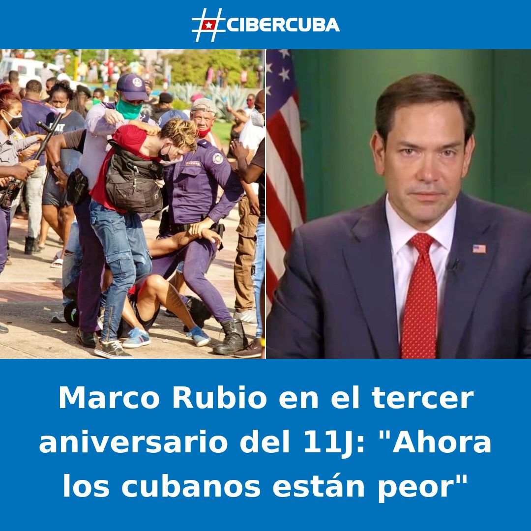 Marco Rubio en el tercer aniversario del 11J: "Ahora los cubanos están peor"

Leer más: shrlnk.org/noticias/2024-…