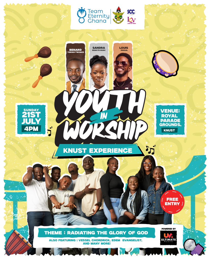 🚂Next Stop: KNUST‼️ Are you Readyyyyy⁉️

📍Join us at the Royal Parade Grounds, 21st July, 2024 @ 4 pm!

📍THE JESUS TRAIN IS HITTING YOUR CITY! Don’t miss it!🚂

#KNUST #Kumasi #TEG #YIW #CampusTour #JesusTrain #TestimonySeason