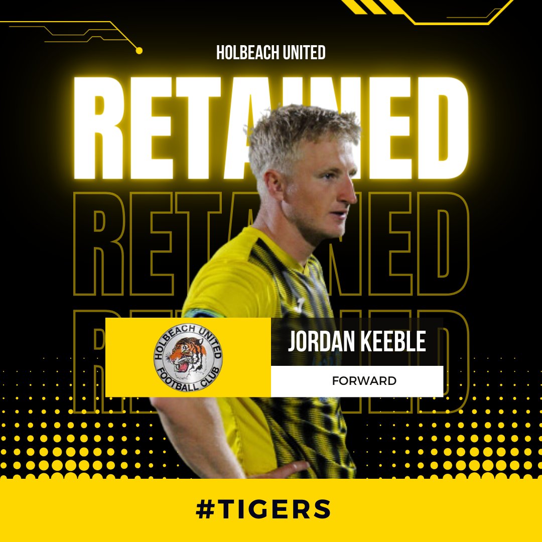 We are delighted to announce that <a href="/Jordankeeble1/">Jordan keeble</a> has also committed to the football club. 
A Holbeach lad through &amp; through and a clinical striker, boy has he worked hard to impress the new management team in pre-season. Deserves this opportunity! 🐯