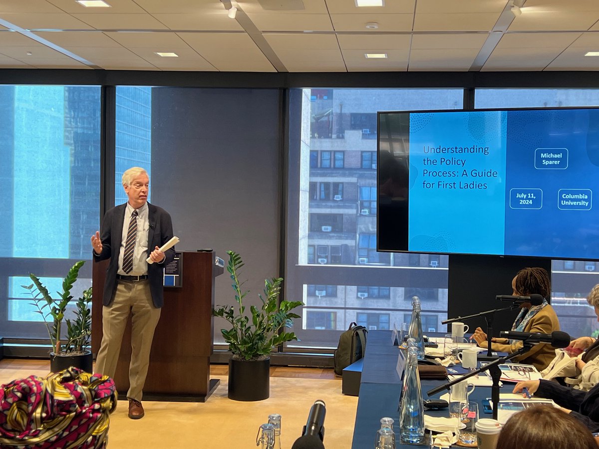 Michael Sparer, @ColumbiaHPM Chair, gives an informative presentation-- Policymaking: How to Problem Solve Around Development Challenges. #GFLA2024