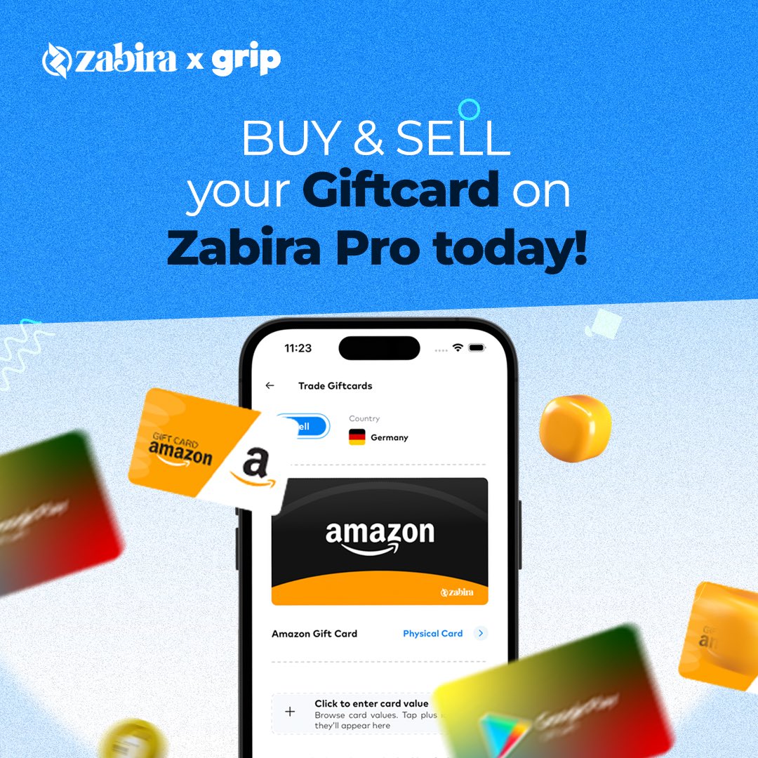 Trade your Giftcard on the all new Zabira Platform.

Buy &amp; Sell your giftcards along with paying your utilities, all in one platform.
Download and start trading today!