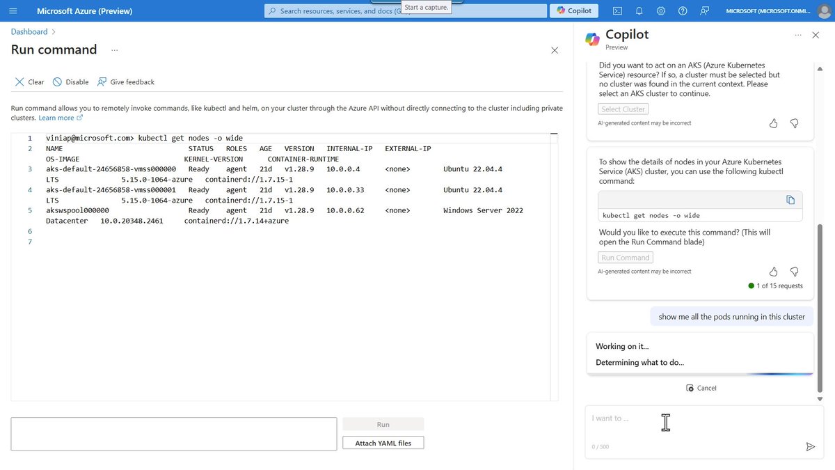 vrapolinario's tweet image. Microsoft Copilot in Azure Series - Run commands on AKS with kubectl aka.ms/CopilotInAzure…
#AzOps #AKS #K8s #Kubernetes #Azure #Copilot #kubectl