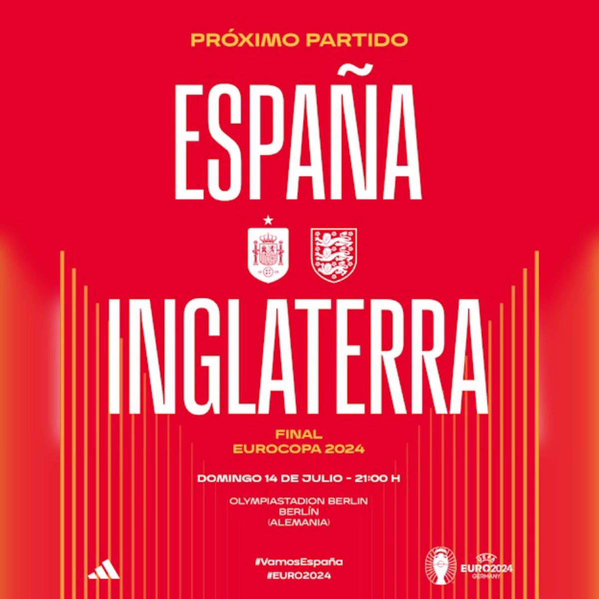 ¡Porra España- Inglaterra! 🇪🇸🏴󠁧󠁢󠁥󠁮󠁧󠁿🏆
Acierta el resultado en los 90 minutos, y llévate un cheque regalo de 20€ en nuestras instalaciones de Bigmat Busquier 😏
PD: A los 10 primeros acertantes (si hubiesen más, la empresa valorará si dar más)