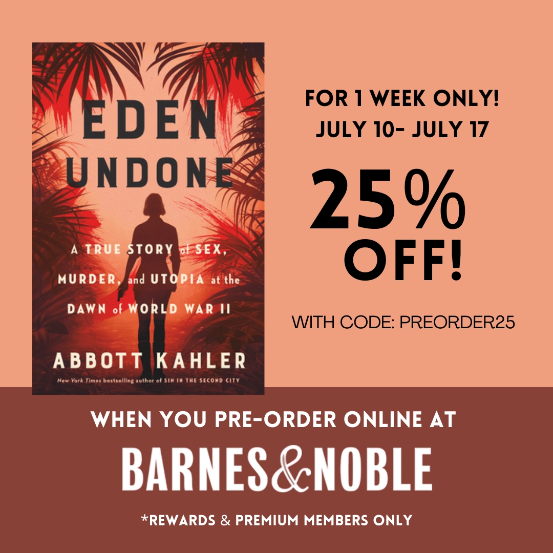 EDEN UNDONE is on sale! If you like true crime, exotic locales, egocentric doctors, and bloodthirsty, sex-crazed women, then check it out: shorturl.at/DasHw. Out 9/24, just before Ron Howard's  film, <a href="/edenmovienews/">Eden Movie Updates</a>, starring #JudeLaw #SydneySweeney and #AnaDeArmas. <a href="/BNBuzz/">Barnes & Noble</a>