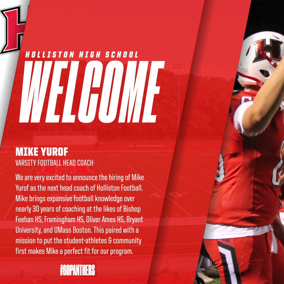 HollistonAD's tweet photo. Welcome coach Yurof, We are very excited to have you! https://t.co/pffwLD2XGO