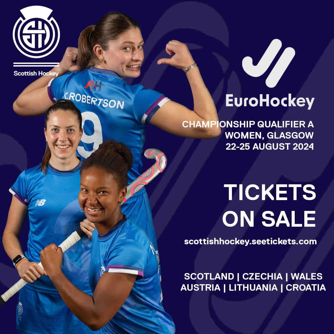 Support Scotland women at the EuroHockey Championship Qualifier at the Glasgow National Hockey Centre!🏴󠁧󠁢󠁳󠁣󠁴󠁿

Only the tournament winner will take their place at the top table of European hockey.🏑🏑

Find out more and get tickets here👉 scottish-hockey.org.uk/womens-eurohoc…
