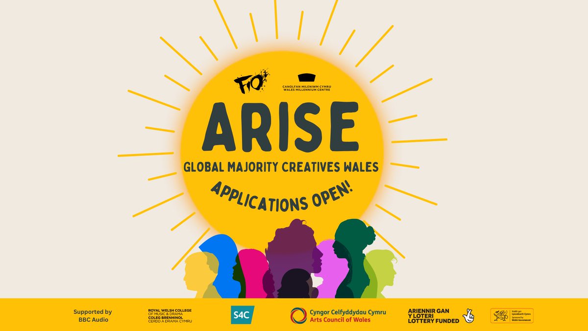 We’re looking for 8 creatives from the Global Majority for a paid, year-long programme.

Monthly masterclasses, 1:1 career sessions, and bespoke mentoring. Sessions held at <a href="/theCentre/">Wales Millennium Centre</a> &amp; online. Apply by 29 July 2024!

wearefio.org.uk/arise2024