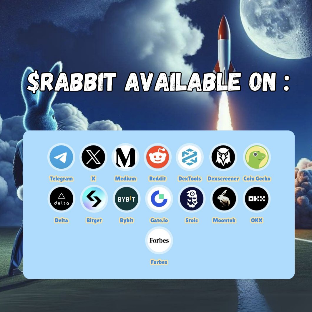 AmarthaPra29055's tweet photo. @WhaleEverything Of course $RABBIT Sir
Why $RABBIT?

- Solid CTO team
- Good bubble map distribution
- Listing more than 10 WEB 3

CA : 0x642e993Fa91FFE9FB24d39a8eB0e0663145f8e92

#RABBIT #CTORABBIT #BASE #MEMECOIN https://t.co/qLbWw1DOCk