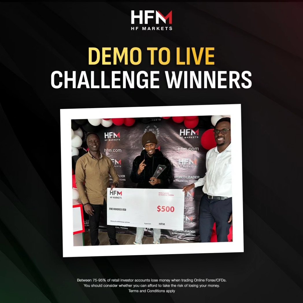 hfmkenya's tweet photo. A huge shoutout to our June 2024 Kenya Demo to Live Winners! ๐ฐ๐ช
๐ฅPlace $500 Trading Bonus
๐ฅPlace $300 Trading Bonus
๐ฅPlace $100 Trading Bonus
Think you have what it takes to be our next winner? Join the challenge and trade your way to the top!
#HFM #HFMKenya #DemoToLive https://t.co/l1bQjw6qJf