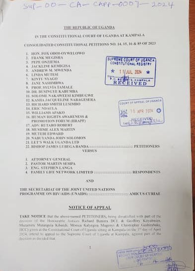 frankmugisha's tweet photo. Today,  we have filed an appeal in the Supreme Court of Uganda to overturn the Constitutional Court decision that upheld the Uganda Anti Homosexuality Law.🇺🇬🏳️‍🌈. https://t.co/ToNraV5iQ3